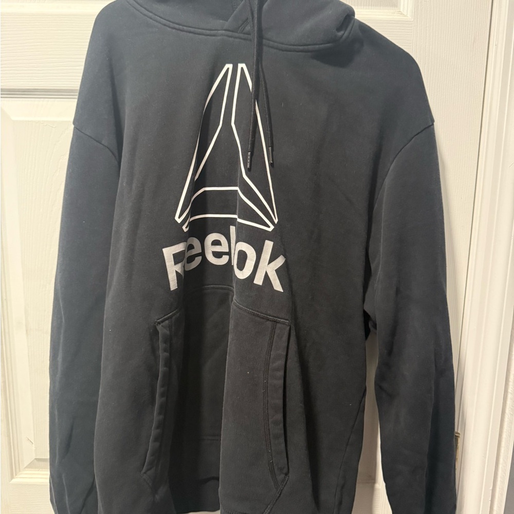 Reebok Men's Black Hoodie with Logo